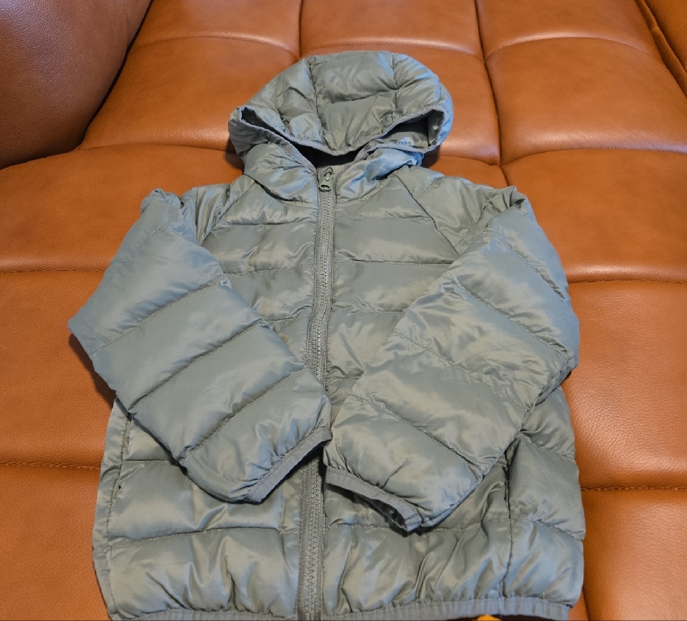 2 Size 4T Wonder Nation Puffer Jackets - Moss Green And Goldenrod - Picture 3 of 10